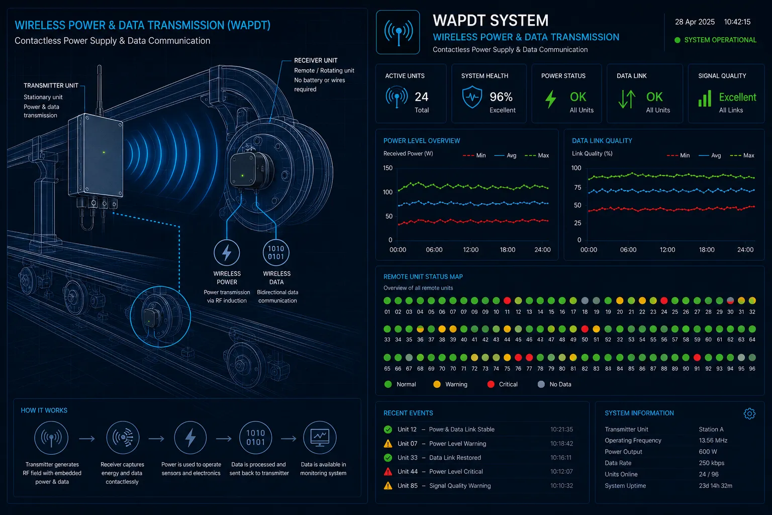 Contactless Power Supply & Data Communication